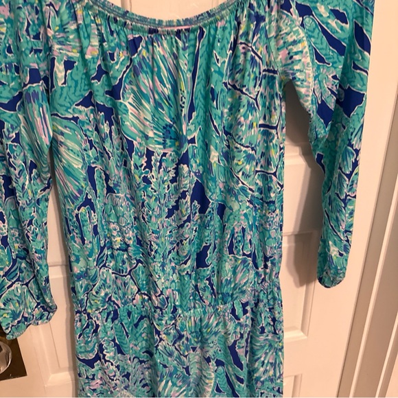 Lilly Pulitzer med one piece long sleeve top and shorts romper - Picture 7 of 8